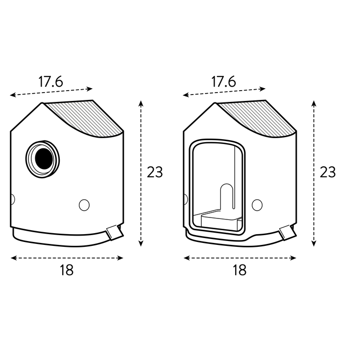 cosy bird house + feeder tuscan red